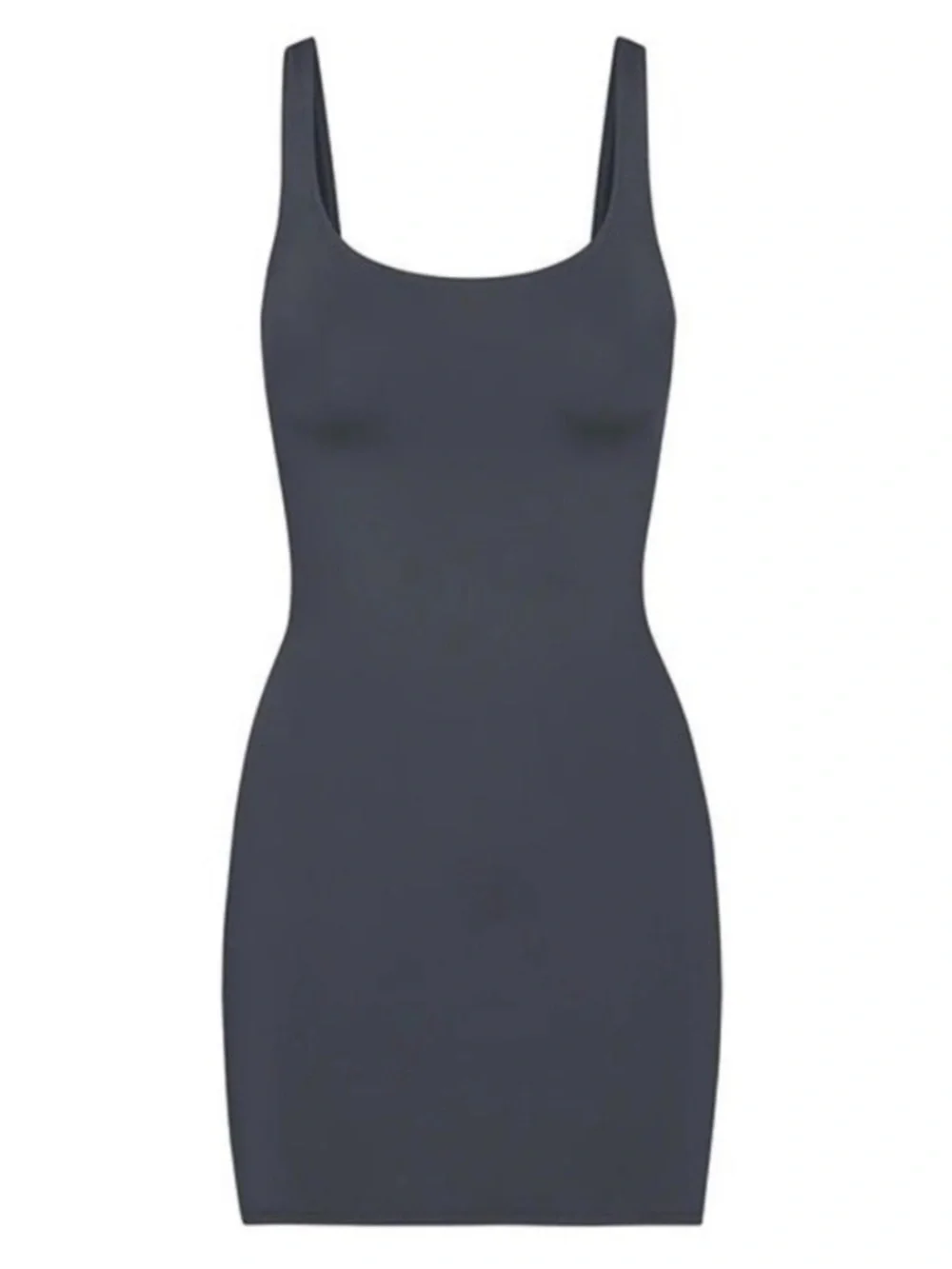 SKIMS Signature Swim Tank Dress Gunmetal Size Large Grey bodycon